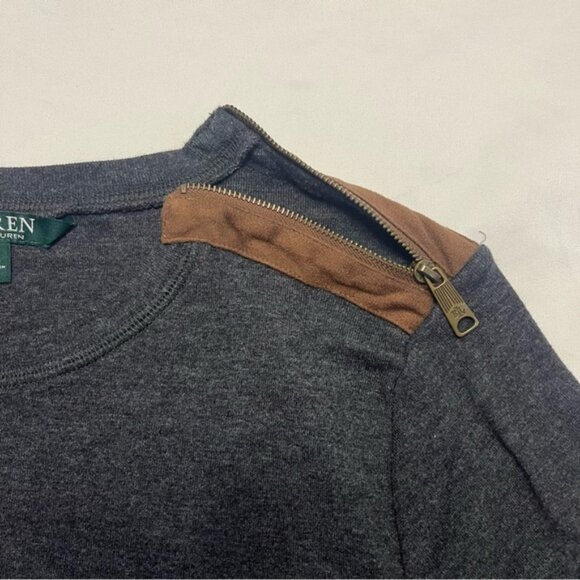 Lauren Ralph Lauren Equestrian Elbow Patch Top XL Fits S/M - Picture 5 of 10
